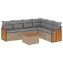 Set of 7-piece garden sofas and beige synthetic rattan cushions by , Garden sets - Ref: Foro24-3227690, Price: 487,99 €, Disc...