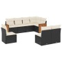 Set aus 8-teiligen Gartensofas und Kissen Kunstrattan schwarz von , Gartensets - Ref: Foro24-3227722, Preis: 514,79 €, Rabatt: %