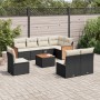 Set aus 8-teiligen Gartensofas und Kissen Kunstrattan schwarz von , Gartensets - Ref: Foro24-3227729, Preis: 573,94 €, Rabatt: %