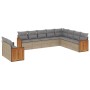 Set Gartensofas mit beigen Kissen 10 Stück synthetisches Rattan von , Gartensets - Ref: Foro24-3227795, Preis: 737,95 €, Raba...