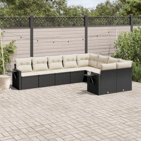 Set aus 8-teiligen Gartensofas und Kissen Kunstrattan schwarz von , Gartensets - Ref: Foro24-3220635, Preis: 567,51 €, Rabatt: %