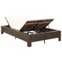 Lounger for 2 people with brown synthetic rattan cushion by vidaXL, Outdoor beds - Ref: Foro24-46239, Price: 271,69 €, Discou...