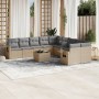 Garden sofa set 11 pieces with beige synthetic rattan cushions by , Garden sets - Ref: Foro24-3220718, Price: 752,33 €, Disco...