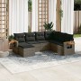 7-teiliges Gartensofa-Set mit grauen PE-Rattan-Kissen von , Gartensets - Ref: Foro24-3227047, Preis: 466,43 €, Rabatt: %