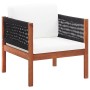 Garden chairs, 2 units, solid acacia wood by vidaXL, Modular outdoor sofas - Ref: Foro24-46342, Price: 180,91 €, Discount: %