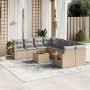 9-piece garden sofa set with beige synthetic rattan cushions by , Garden sets - Ref: Foro24-3226668, Price: 603,09 €, Discoun...