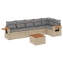 Set aus 7-teiligen Gartensofas und Kissen, synthetisches Rattan, beige von , Gartensets - Ref: Foro24-3226836, Preis: 498,86 ...