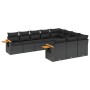 Set Gartensofas 10 Stück Kissen synthetisches Rattan schwarz von , Gartensets - Ref: Foro24-3227175, Preis: 624,88 €, Rabatt: %