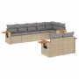 Set Gartensofas mit beigen Kissen 8 Stück PE Rattan von , Gartensets - Ref: Foro24-3226990, Preis: 623,37 €, Rabatt: %