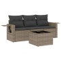 Set mit 4 Gartensofas und Kissen synthetisches Rattangrau von , Gartensets - Ref: Foro24-3252207, Preis: 345,90 €, Rabatt: %