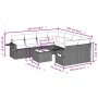 Set aus 8-teiligen Gartensofas und Kissen Kunstrattan schwarz von , Gartensets - Ref: Foro24-3252293, Preis: 587,01 €, Rabatt: %