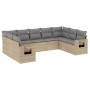 Set mit 9 Gartensofas mit beigen Kissen aus synthetischem Rattan von , Gartensets - Ref: Foro24-3252936, Preis: 692,00 €, Rab...