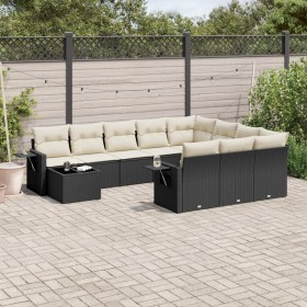 Set mit 11 Stück Gartensofas und Kissen synthetisches Rattan schwarz von , Gartensets - Ref: Foro24-3253063, Preis: 662,69 €,...