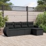 5-teiliges Gartenmöbel-Set und schwarze synthetische Rattankissen von , Gartensets - Ref: Foro24-3221284, Preis: 314,29 €, Ra...