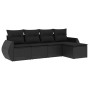 Set de muebles de jardín 5 pzas y cojines ratán sintético negro de , Conjuntos de jardín - Ref: Foro24-3221284, Precio: 307,9...