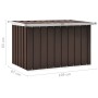 Garden storage box brown 109x67x65 cm by vidaXL, Outdoor storage boxes - Ref: Foro24-46260, Price: 115,72 €, Discount: %