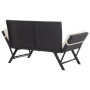 Garden bench with black synthetic rattan cushions 176 cm by vidaXL, garden benches - Ref: Foro24-46230, Price: 202,18 €, Disc...