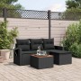 5-piece garden furniture set and black synthetic rattan cushions by , Modular outdoor sofas - Ref: Foro24-3224529, Price: 317...