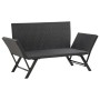 Garden bench with black synthetic rattan cushions 176 cm by vidaXL, garden benches - Ref: Foro24-46230, Price: 202,18 €, Disc...