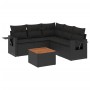 6-piece garden sofa set and black synthetic rattan cushions by , Modular outdoor sofas - Ref: Foro24-3224557, Price: 385,72 €...