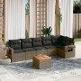 7-piece garden sofa set with gray PE rattan cushions by , Modular outdoor sofas - Ref: Foro24-3224576, Price: 467,44 €, Disco...