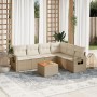 7-piece garden sofa set and beige synthetic rattan cushions by , Modular outdoor sofas - Ref: Foro24-3224581, Price: 531,69 €...