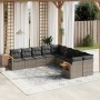 10-teilige Gartensofagarnitur mit grauen synthetischen Rattankissen von , Gartensets - Ref: Foro24-3227194, Preis: 680,54 €, ...