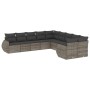 Set de sofás de jardín 10 pzas con cojines ratán sintético gris de , Sofás modulares de exterior - Ref: Foro24-3221909, Preci...