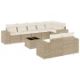 9-teiliges Gartensofa-Set mit beigen synthetischen Rattankissen von , Gartensets - Ref: Foro24-3222827, Preis: 764,33 €, Raba...