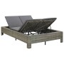 Lounger for 2 people with gray synthetic rattan cushion by vidaXL, Outdoor beds - Ref: Foro24-46240, Price: 284,19 €, Discoun...