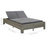 Lounger for 2 people with gray synthetic rattan cushion by vidaXL, Outdoor beds - Ref: Foro24-46240, Price: 284,19 €, Discoun...