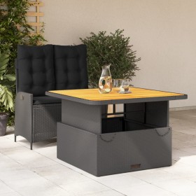 Set comedor de jardín 2 pzas con cojines ratán sintético negro de , Conjuntos de jardín - Ref: Foro24-3277451, Precio: 333,42...