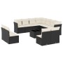 Gartensofa-Set 12-teilig mit schwarzen synthetischen Rattankissen von , Gartensets - Ref: Foro24-3217826, Preis: 694,03 €, Ra...