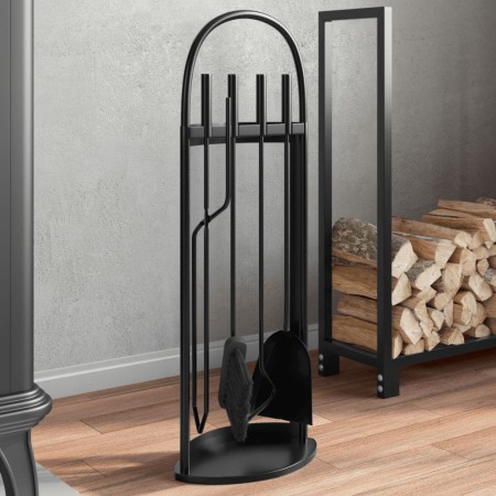 Fireplace tool set 5 pieces steel 23x15x66 cm by , fireplace tools - Ref: Foro24-156379, Price: 47,50 €, Discount: %