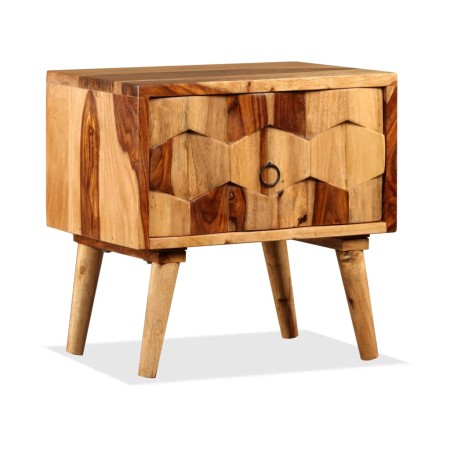 Mesita de noche con 1 cajón madera maciza de sheesham de vidaXL, Mesitas de noche - Ref: Foro24-244926, Precio: 90,47 €, Desc...