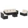 8-teiliges Gartensofa-Set und schwarze synthetische Rattankissen von , Gartensets - Ref: Foro24-3218846, Preis: 521,11 €, Rab...