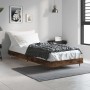 Smoke oak plywood bed frame 75x190 cm by vidaXL, Beds and slatted bases - Ref: Foro24-832210, Price: 65,99 €, Discount: %