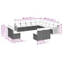 Gartensofa- und Kissenset 13-teilig aus schwarzem synthetischem Rattan von , Gartensets - Ref: Foro24-3228162, Preis: 791,85 ...