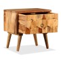 Mesita de noche con 1 cajón madera maciza de sheesham de vidaXL, Mesitas de noche - Ref: Foro24-244926, Precio: 90,47 €, Desc...