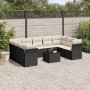 Garden sofa set 10 pieces with black synthetic rattan cushions by , Garden sets - Ref: Foro24-3218136, Price: 636,22 €, Disco...