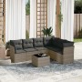 7-teiliges Gartensofa-Set mit grauen PE-Rattan-Kissen von , Gartensets - Ref: Foro24-3217690, Preis: 454,96 €, Rabatt: %