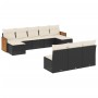 Set de sofás de jardín 10 pzas cojines ratán sintético negro de , Conjuntos de jardín - Ref: Foro24-3228065, Precio: 571,99 €...