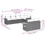 7-piece garden sofa set with gray PE rattan cushions by , Garden sets - Ref: Foro24-3226984, Price: 534,63 €, Discount: %