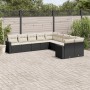 Gartensofa-Set 10-teilig mit schwarzen synthetischen Rattankissen von , Gartensets - Ref: Foro24-3219496, Preis: 654,68 €, Ra...