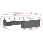 Gartensofa-Set 10-teilig mit schwarzen synthetischen Rattankissen von , Gartensets - Ref: Foro24-3219475, Preis: 633,16 €, Ra...