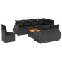 8-piece garden sofa set and black synthetic rattan cushions by , Garden sets - Ref: Foro24-3225096, Price: 621,50 €, Discount: %