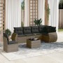 7-teiliges Gartensofa-Set mit grauen PE-Rattan-Kissen von , Gartensets - Ref: Foro24-3221439, Preis: 505,66 €, Rabatt: %