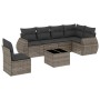 7-teiliges Gartensofa-Set mit grauen PE-Rattan-Kissen von , Gartensets - Ref: Foro24-3221439, Preis: 505,66 €, Rabatt: %