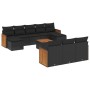 11-teiliges Gartensofa-Set und schwarze synthetische Rattankissen von , Gartensets - Ref: Foro24-3228099, Preis: 640,15 €, Ra...