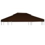 Gazebo canopy 2 levels brown 310 g/m² 4x3 m by vidaXL, Covers for tents and gazebos - Ref: Foro24-46617, Price: 89,18 €, Disc...